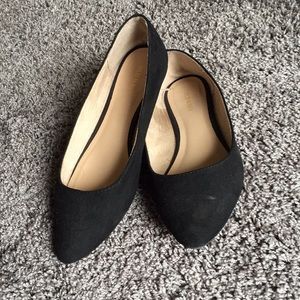 Black dress flats